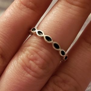 Black pandora accent ring